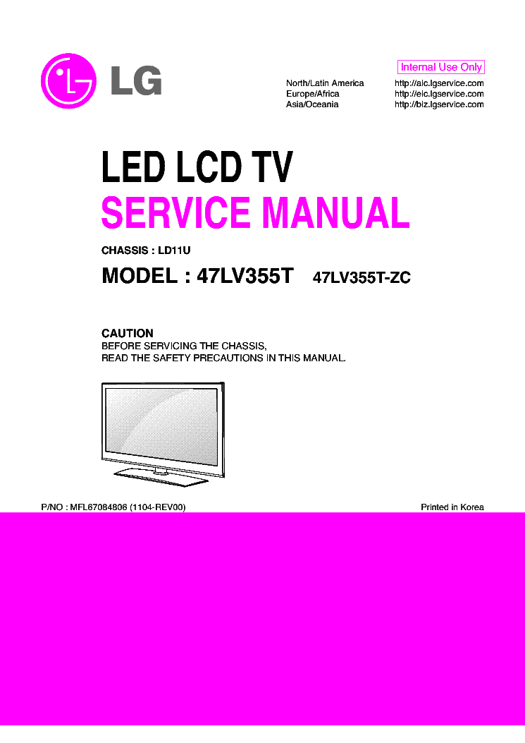 LG 47LV355T-ZC CHASSIS LD11U service manual (1st page)