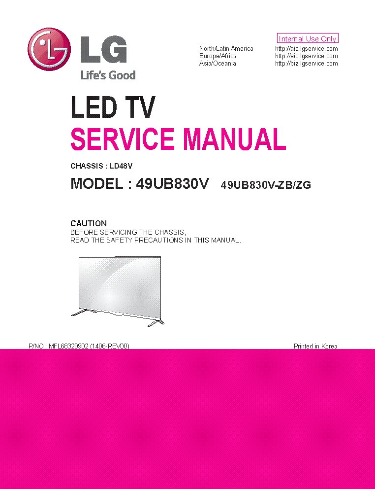 LG 49UB830V-ZB,ZG CHASSIS LD48V SM service manual (1st page)