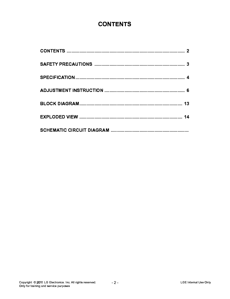 LG 50PA4500-TF 50PA4520-TC CHASSIS PB21A service manual (2nd page)