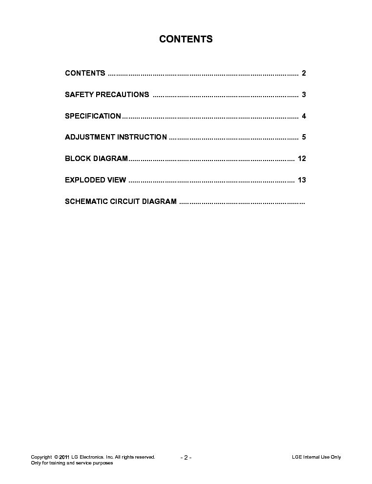 LG 50PA6500-SA CHASSIS PB21A service manual (2nd page)