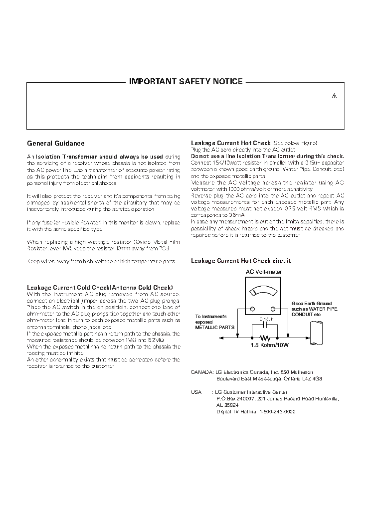 LG 50PC5D-DC PLASMA CHASSIS PA-73E SM service manual (2nd page)