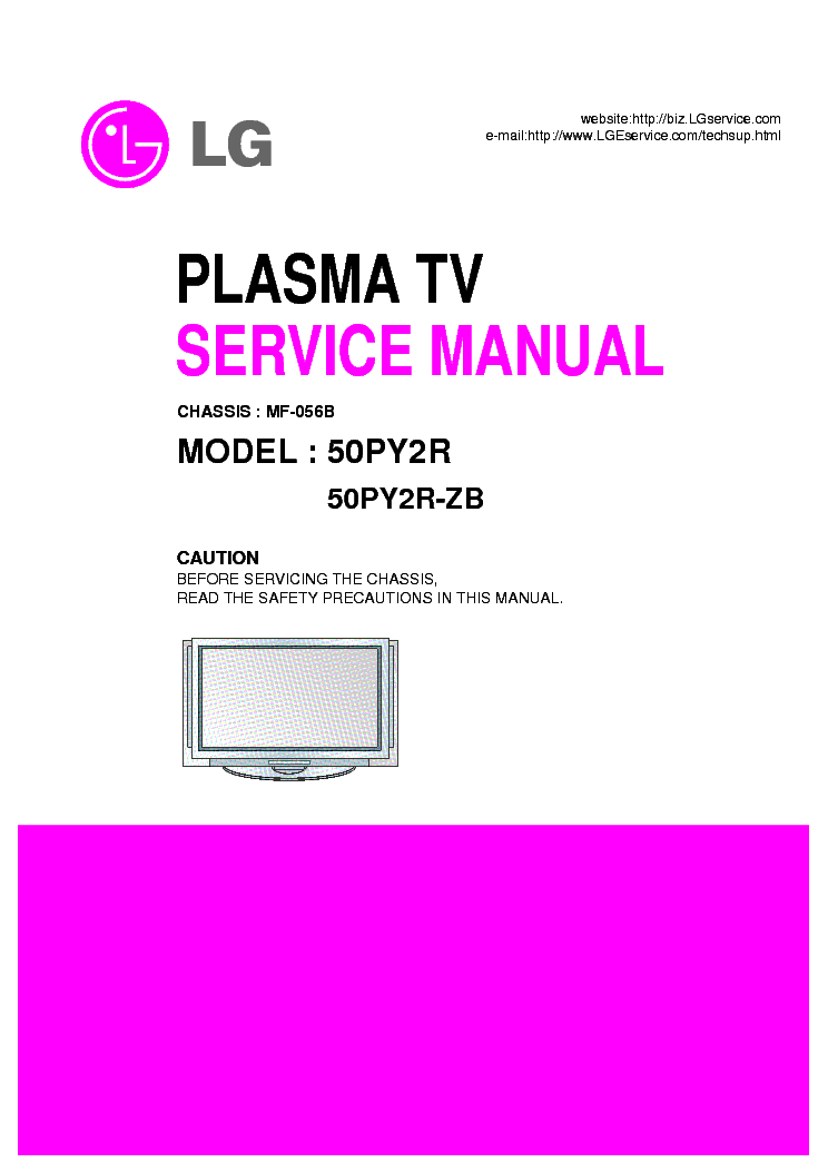 LG 50PY2R-ZB service manual (1st page)