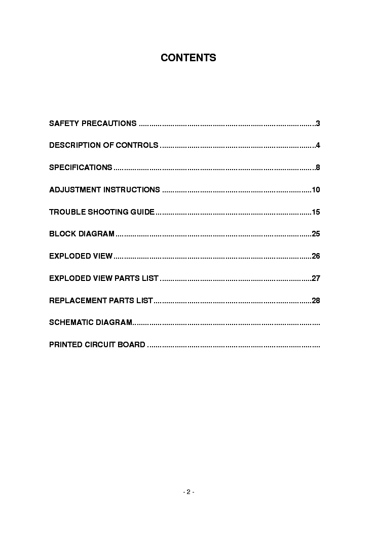 LG 50PY2R-ZB service manual (2nd page)