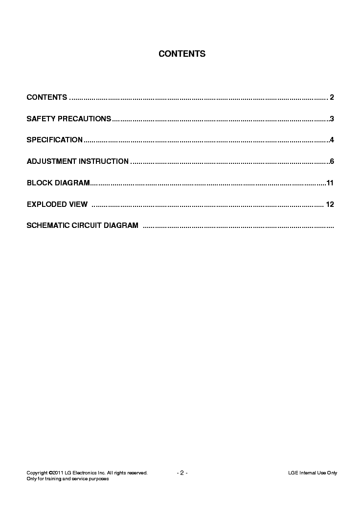 LG 50PZ750-ZA CHASSIS PD12A service manual (2nd page)
