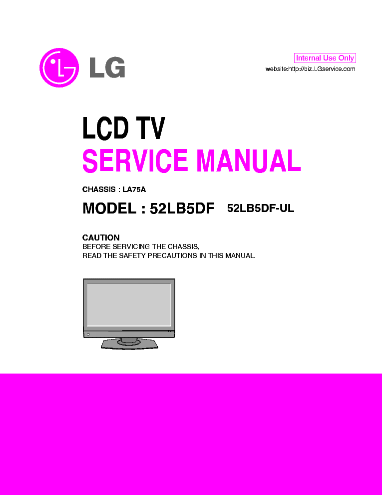LG 52LB5D service manual (1st page)