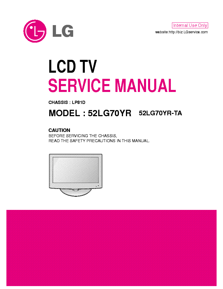LG 52LG70YR CH LP81D service manual (1st page)