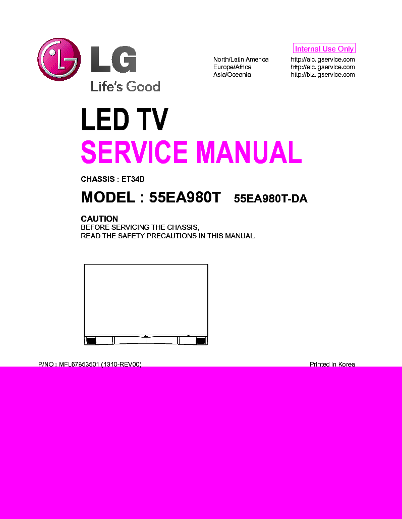 LG 55EA980T-DA CHASSIS ET34D MFL67853501 1310-REV00 service manual (1st page)