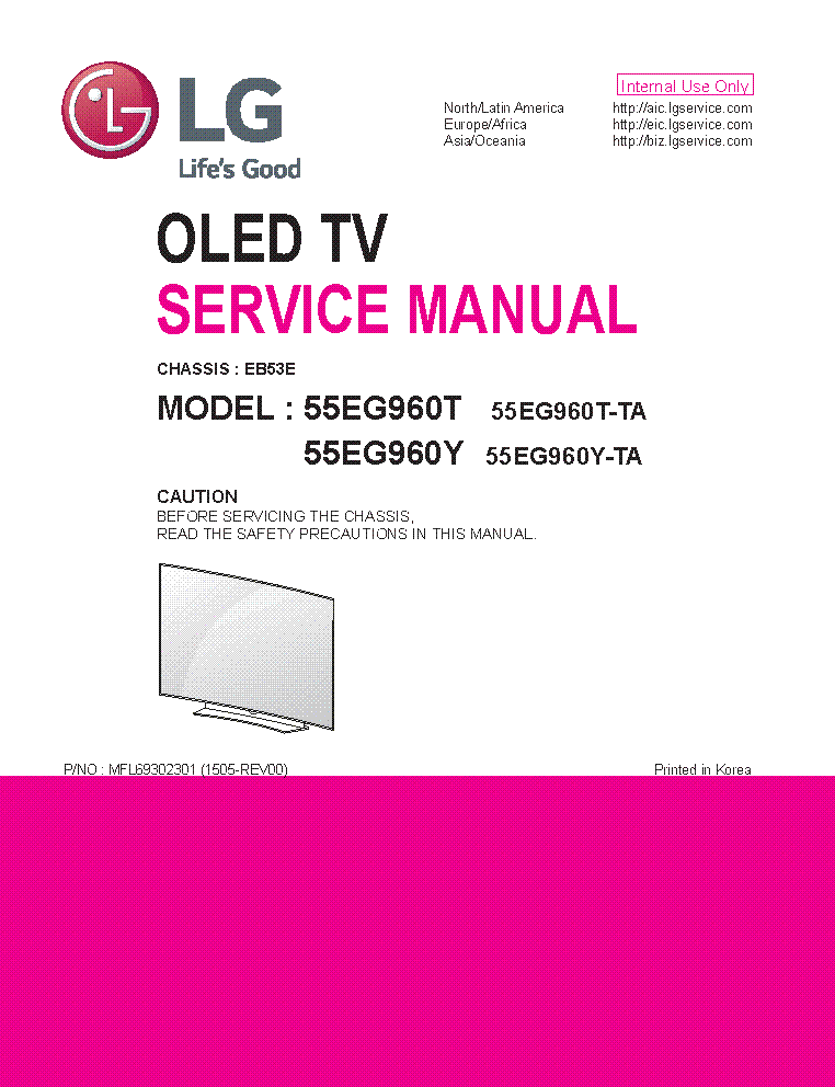 LG 55EG960T,Y-TA CHASSIS EB53E SM service manual (1st page)