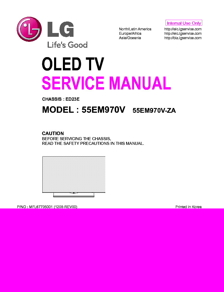 LG 55EM970V-ZA CHASSIS ED23E MFL67705001 1208-REV00 service manual (1st page)