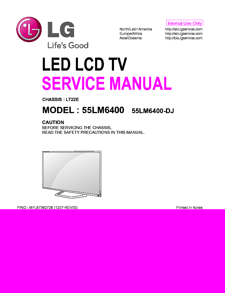 LG 55LM6400-DJ CH.LT22E service manual (1st page)
