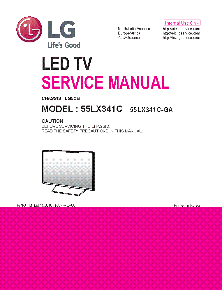 LG 55LX341C-GA CHASSIS LG5CB SM service manual (1st page)