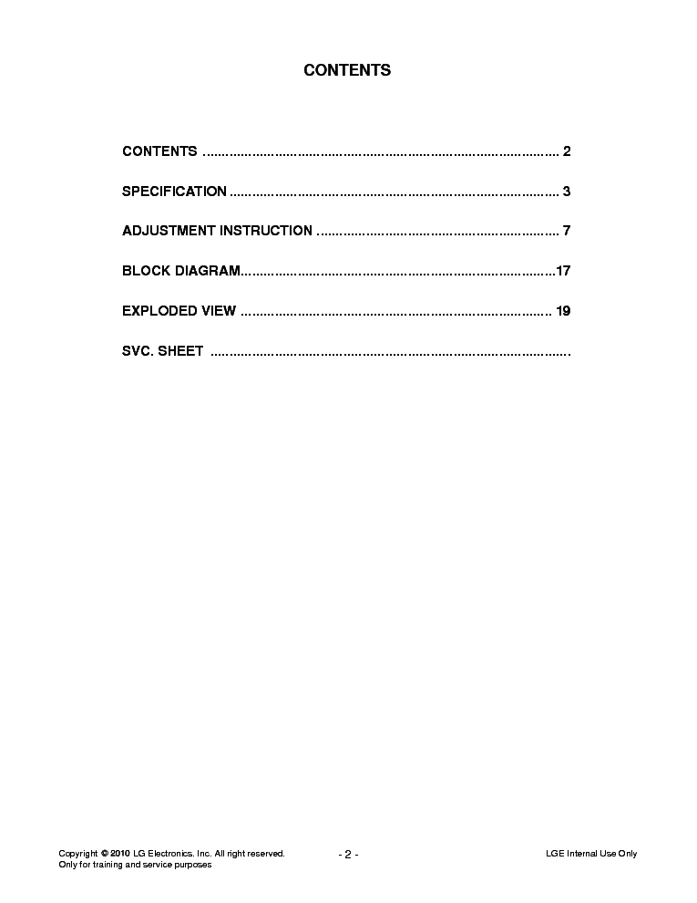 LG 55LX9550-CA CHASSIS LC03M SM service manual (2nd page)