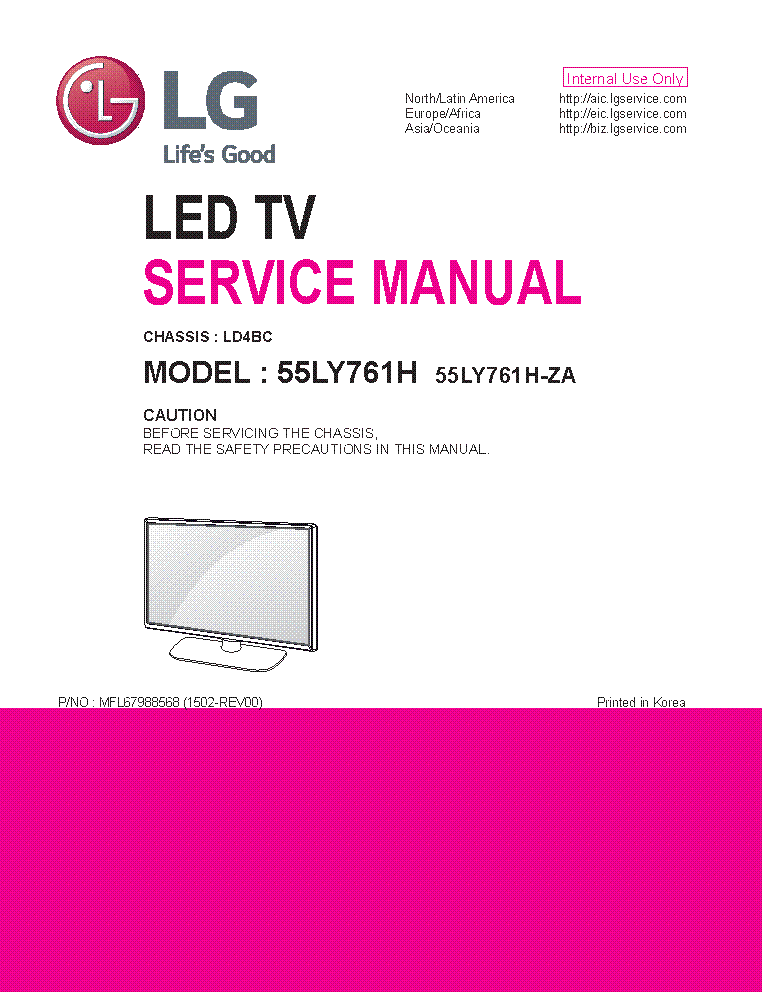 LG 55LY761H-ZA CHASSIS LD4BC SM service manual (1st page)
