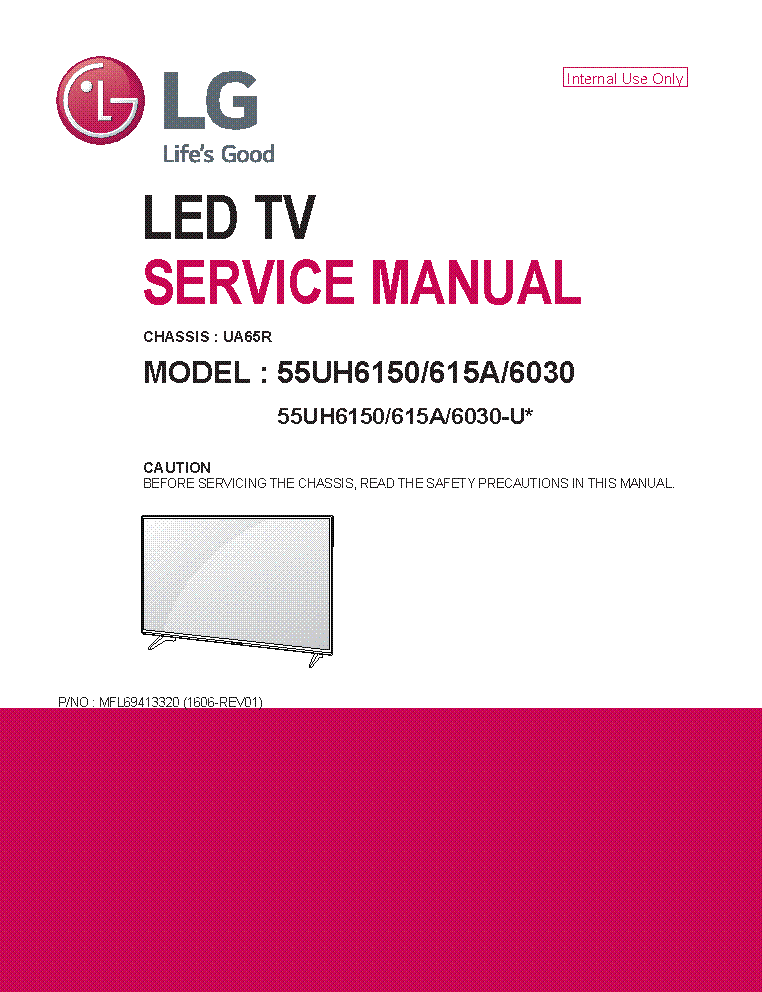 LG 55UH6150-UX 55UH615A 55UH6030 CHASSIS UA65R MFL69413320 1606-REV01 service manual (1st page)