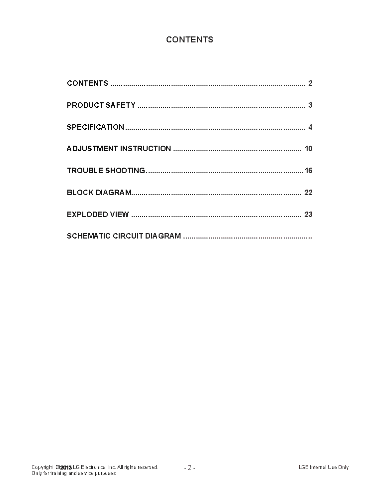 LG 60LN5400 CHASSIS LA31F service manual (2nd page)