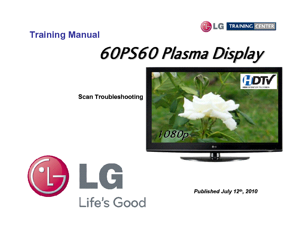 LG 60PS60 TRAINING MANUAL service manual (1st page)