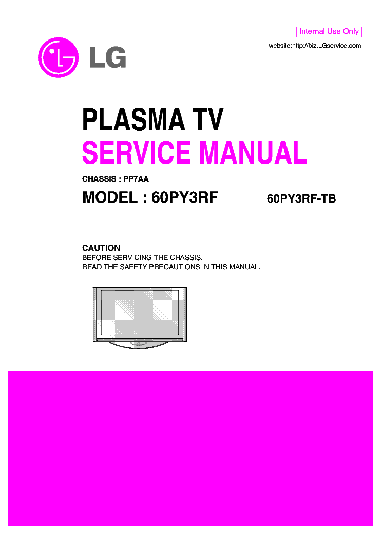 LG 60PY3RF service manual (1st page)