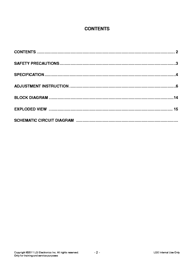 LG 60PZ250T-ZB CHASSIS PD11B service manual (2nd page)