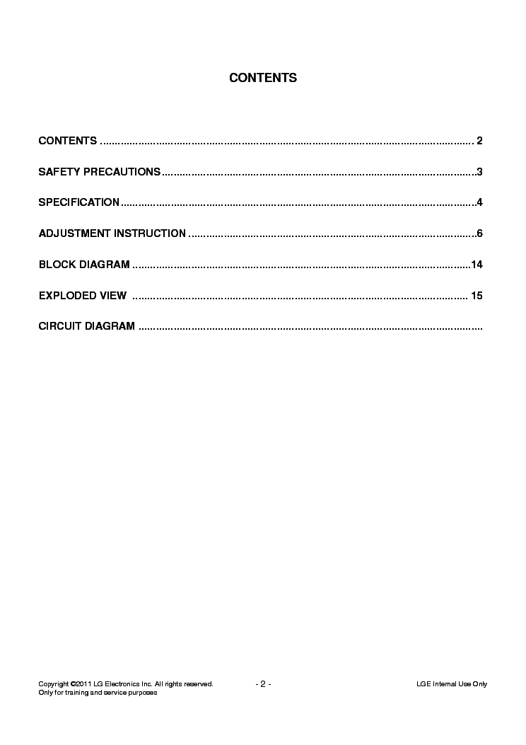 LG 60PZ850-TA CHASSIS PA11A service manual (2nd page)