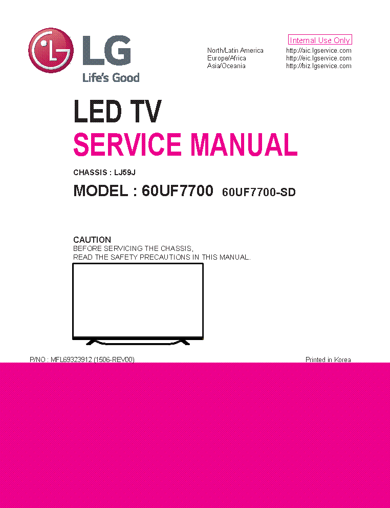 LG 60UF7700-SD CHASSIS LJ59J SM service manual (1st page)