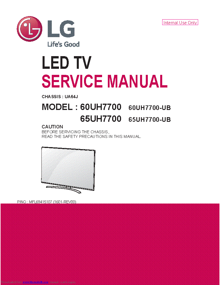 LG 60UH7700 65UH7700 CHASSIS UJ64J SM service manual (1st page)