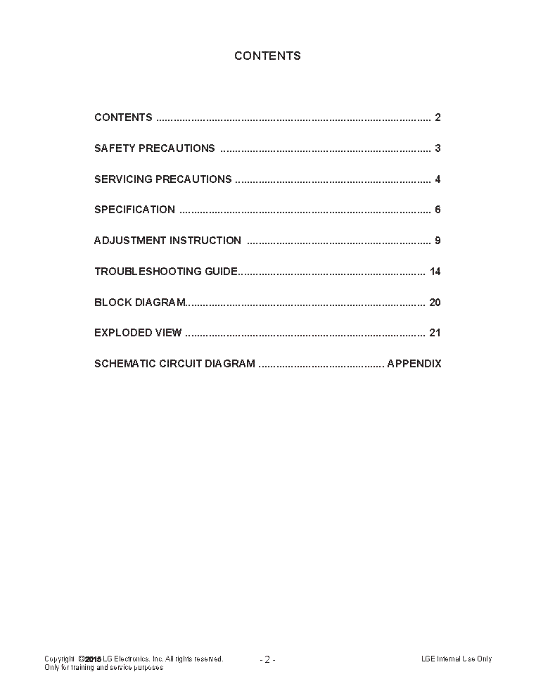 LG 65LX540S-UA CHASSIS LA5CT SM service manual (2nd page)