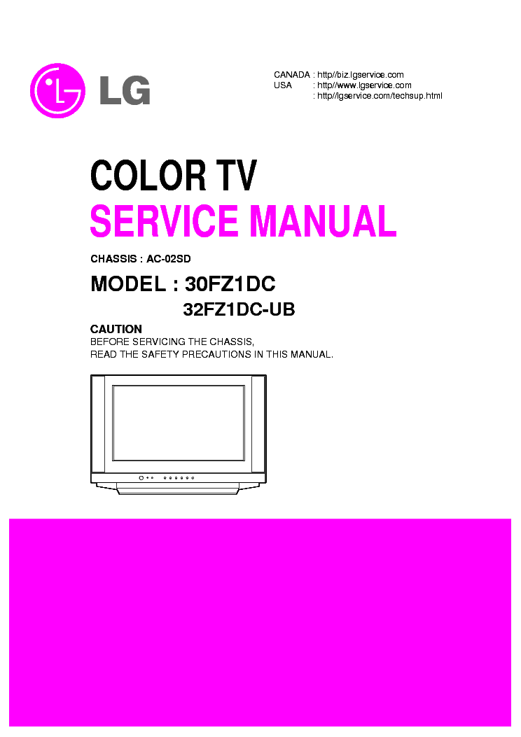 LG AC02SD CHASSIS 30FZ1DC SM service manual (1st page)