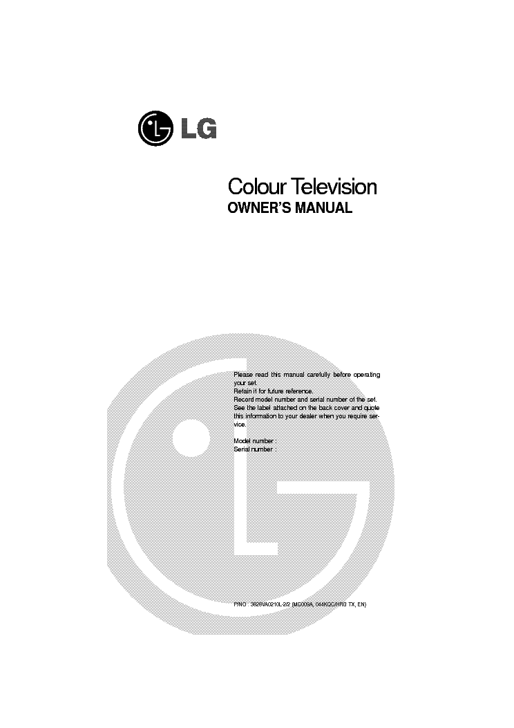 LG CE-20J3BGX CHASSIS MC009A SM service manual (1st page)