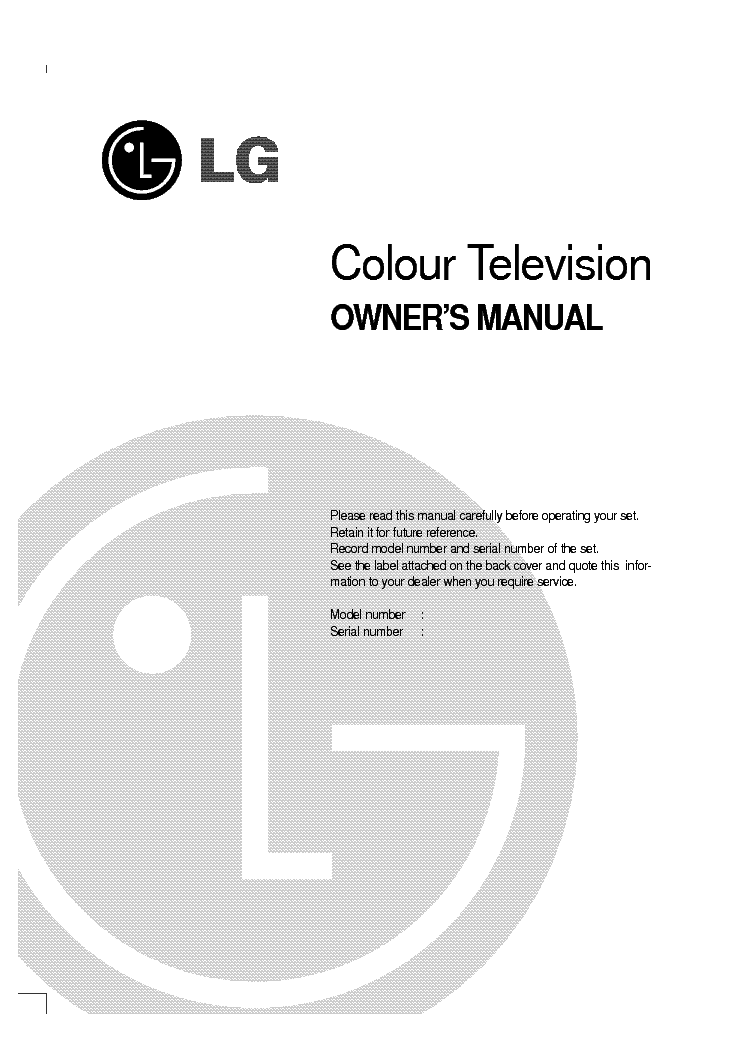 LG CE-20K48ET OWNERS SM service manual (1st page)