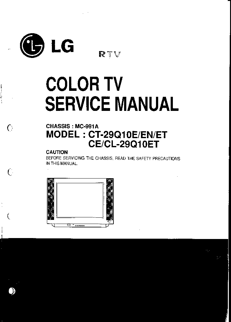 LG CE-29Q10ET SM service manual (1st page)