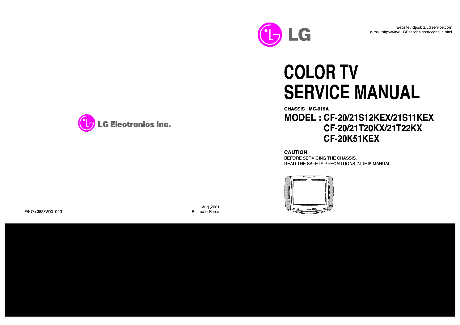 LG CF-20K51KEX service manual (1st page)