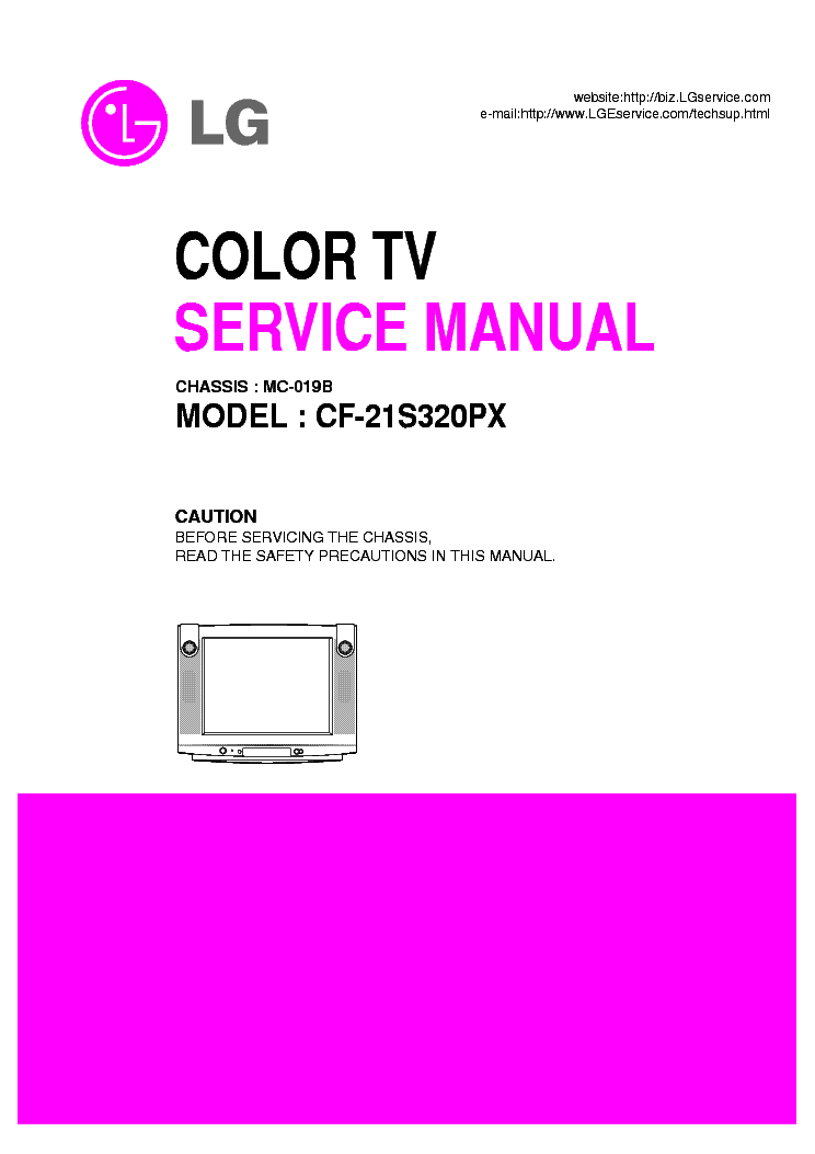 LG CF-21S320PX CHASSIS MC-019B service manual (1st page)
