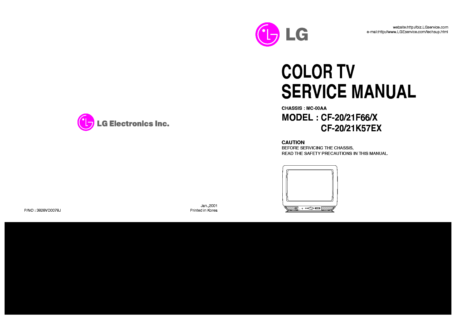 LG CF20,21F66 CHASSIS MC-00AA SM service manual (1st page)