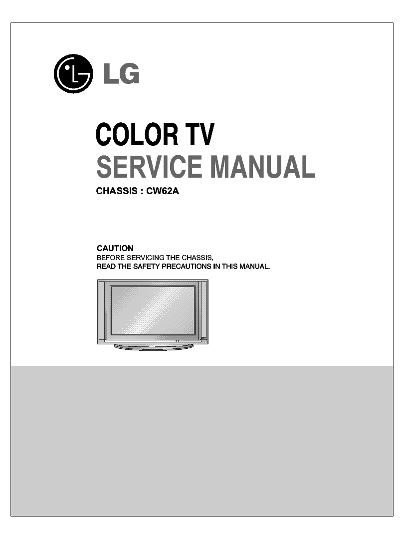 LG CHASSIS CW62A service manual (1st page)
