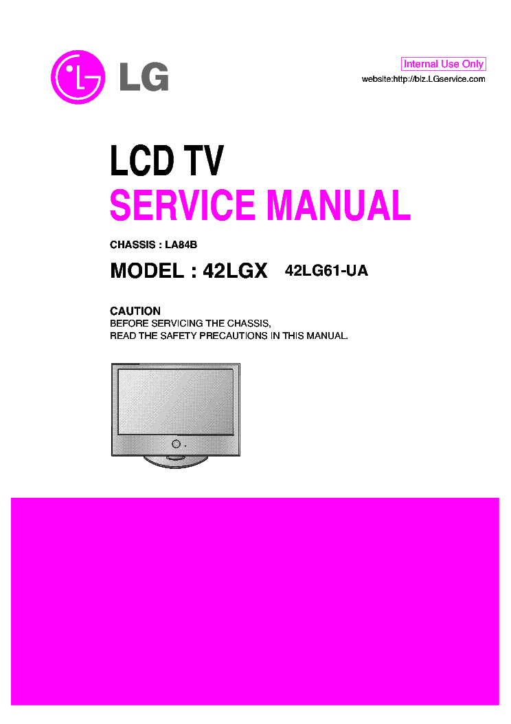 LG CHASSIS LA84B 42LGX 42LG61-UA service manual (1st page)