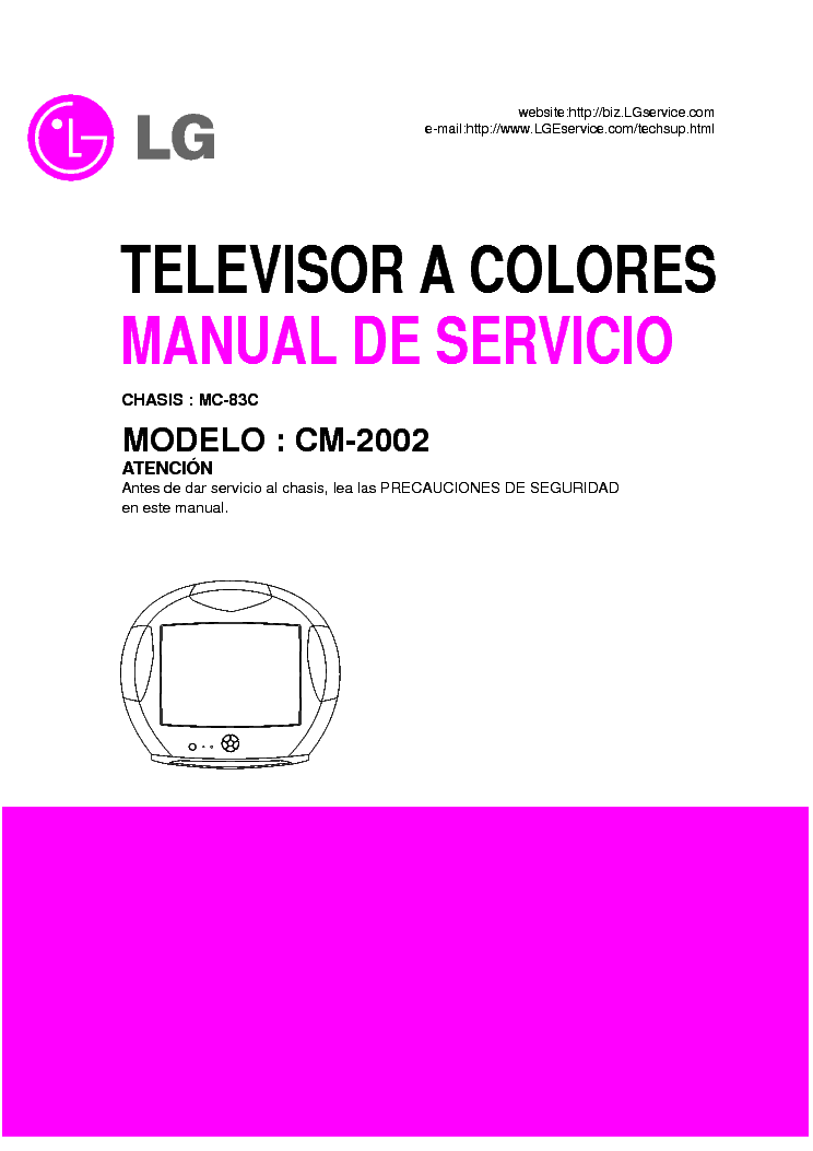 LG CM-2002 CHASSIS MC-83C SM service manual (1st page)