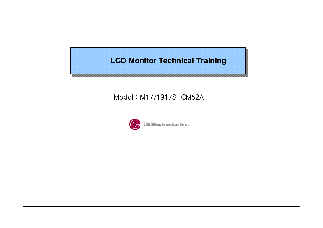 LG CM52A CHASSIS TRAINING MANUAL service manual (1st page)