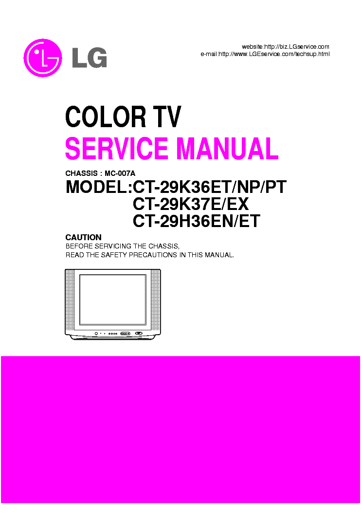 LG CT-29K37E MC-007A-C service manual (1st page)