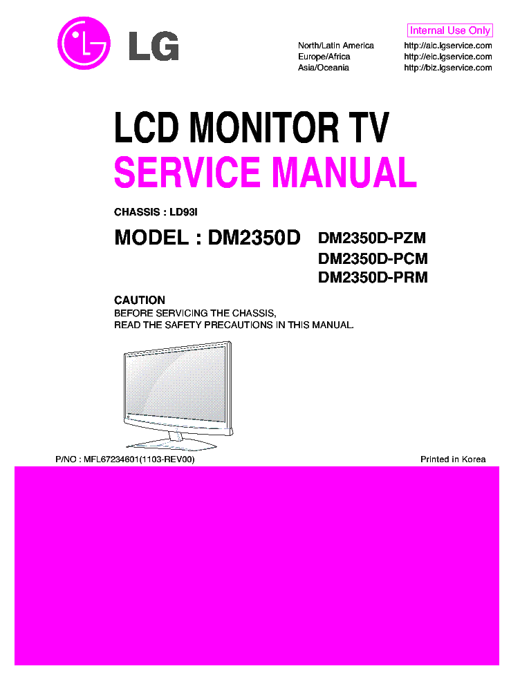 LG DM2350D-PZM-PCM-PRM CHASSIS LD93I service manual (1st page)