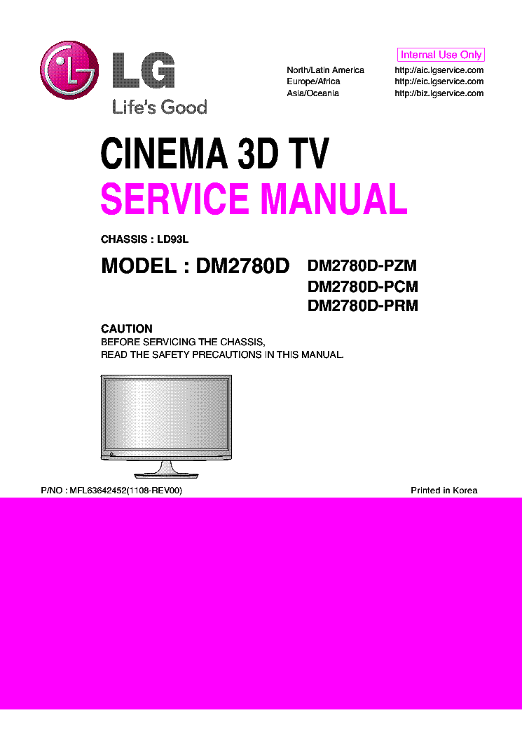 LG DM2780D-PZM-PCM-PRM CHASSIS LD93L service manual (1st page)
