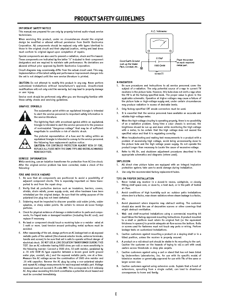 LG DPDP-40V ZENITH PLAZMA TV service manual (2nd page)