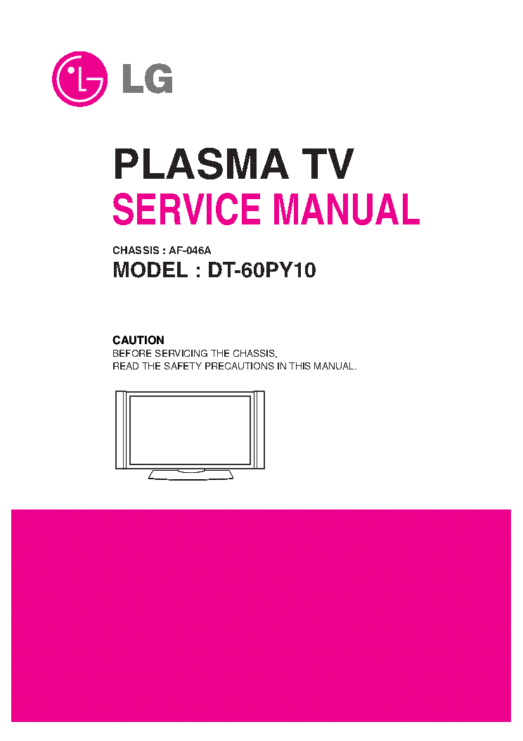 LG DT-60PY10 CHASSIS AF-046A service manual (1st page)