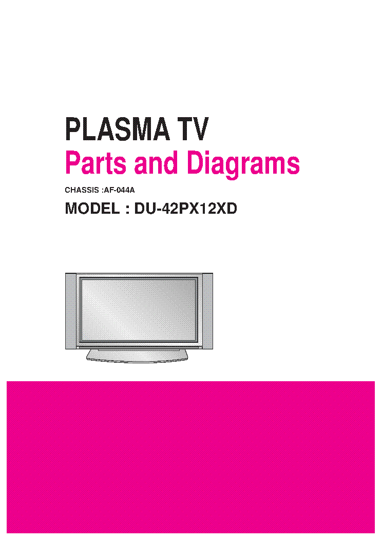 LG DU-42PX12XD CHASSIS AF-044A PARTS service manual (1st page)