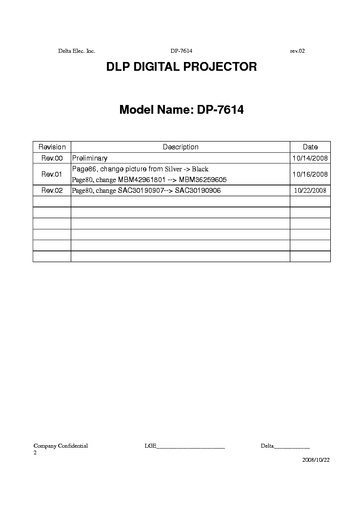 LG DW325B REV02 10-22-2008 service manual (2nd page)