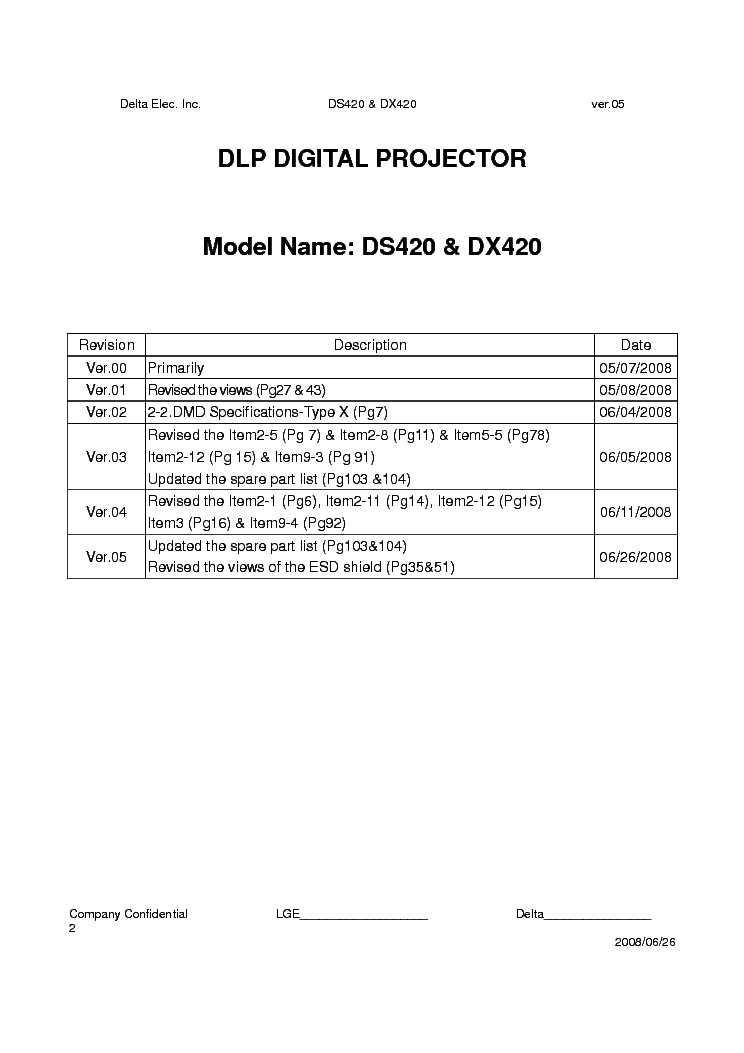 LG DX420-DS420 REV06 20080909 service manual (2nd page)