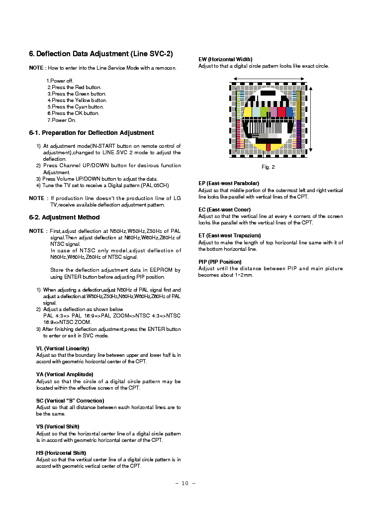 LG GOLDSTAR MC-022 ADJUST service manual (2nd page)