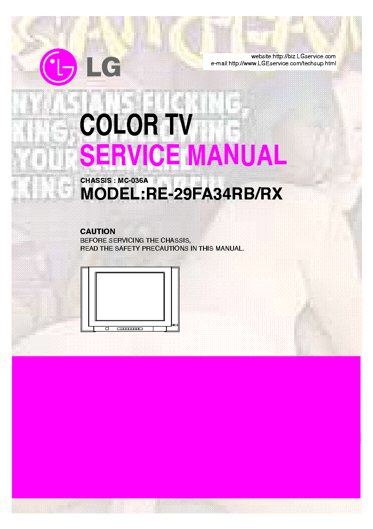 LG GOLDSTAR RE-29FA34RB MC-036A service manual (1st page)