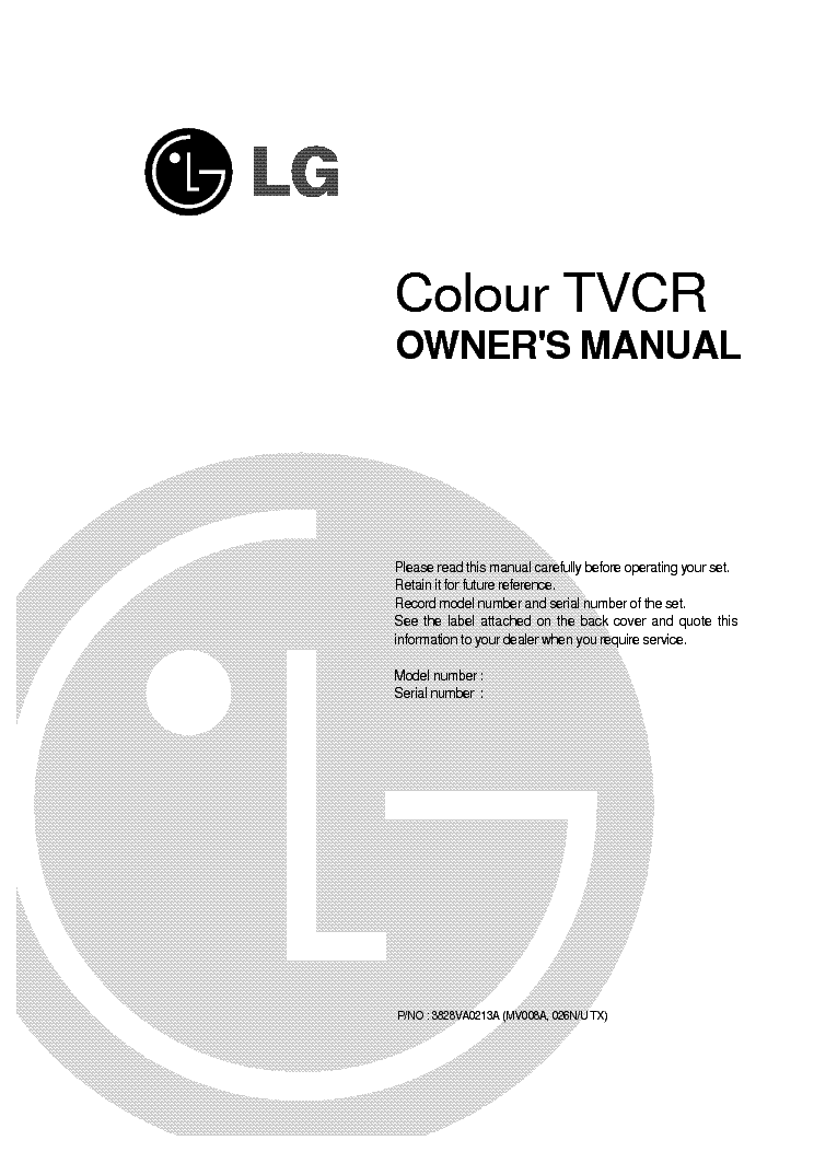 LG KE-21P10T CHASSIS MV008A SM service manual (1st page)