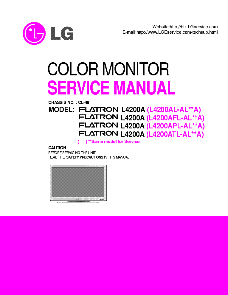 LG L4200A CH CL-49 service manual (1st page)