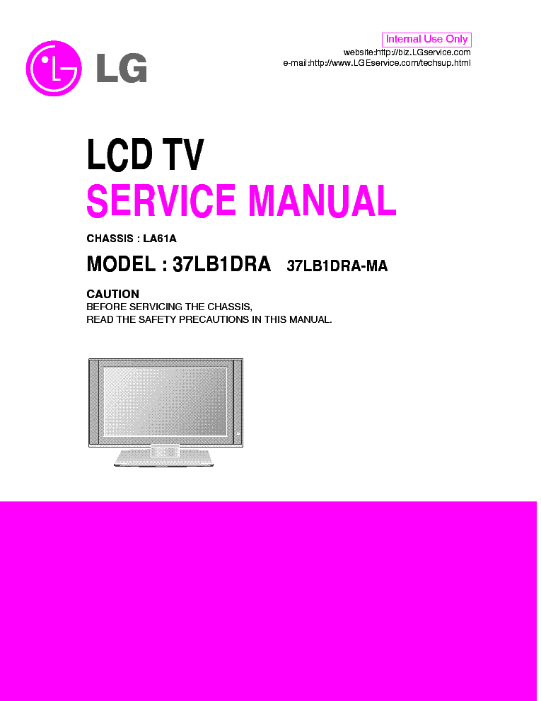 LG LA61A CHASSIS 37LB1DRA service manual (1st page)